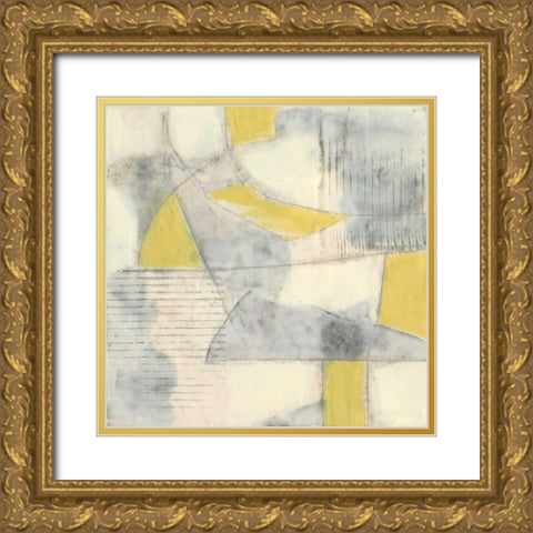 Thin Grey Lines II Gold Ornate Wood Framed Art Print with Double Matting by Goldberger, Jennifer