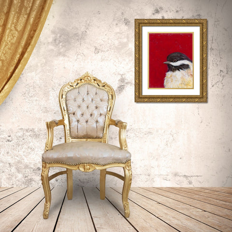 Bird Portrait II Gold Ornate Wood Framed Art Print with Double Matting by Altug, Mehmet