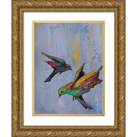 Bright Wings II Gold Ornate Wood Framed Art Print with Double Matting by Altug, Mehmet