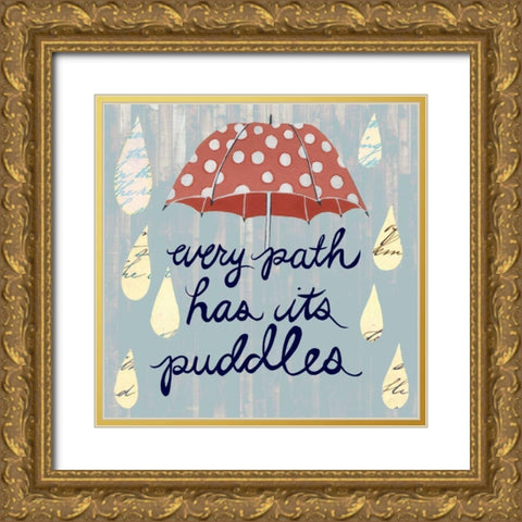 Rainy Day II Gold Ornate Wood Framed Art Print with Double Matting by Popp, Grace