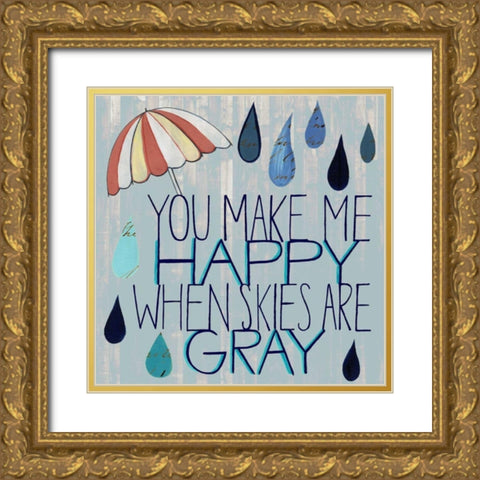 Rainy Day III Gold Ornate Wood Framed Art Print with Double Matting by Popp, Grace