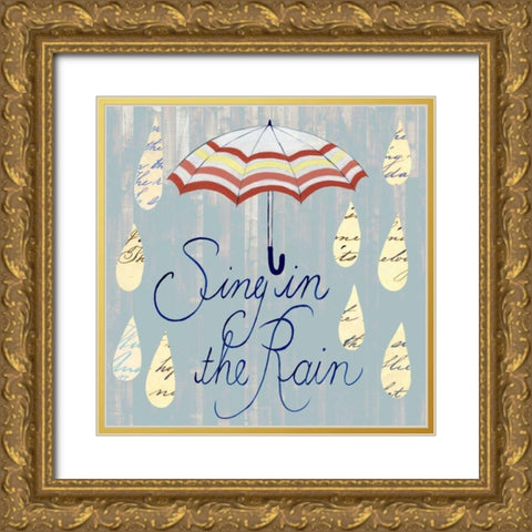Rainy Day IV Gold Ornate Wood Framed Art Print with Double Matting by Popp, Grace