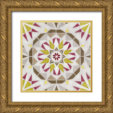 Driftwood Mandala II Gold Ornate Wood Framed Art Print with Double Matting by Vess, June Erica