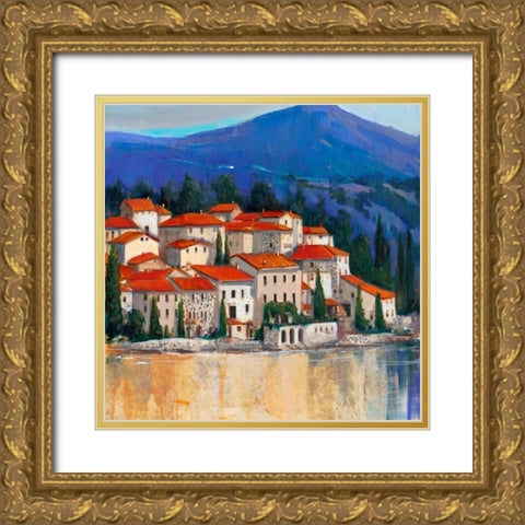 Italian Village II Gold Ornate Wood Framed Art Print with Double Matting by OToole, Tim