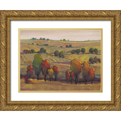 Rolling Hills I Gold Ornate Wood Framed Art Print with Double Matting by OToole, Tim