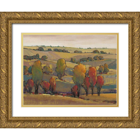 Rolling Hills II Gold Ornate Wood Framed Art Print with Double Matting by OToole, Tim