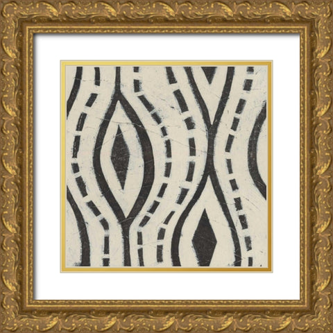 Tribal Patterns VIII Gold Ornate Wood Framed Art Print with Double Matting by Vess, June Erica