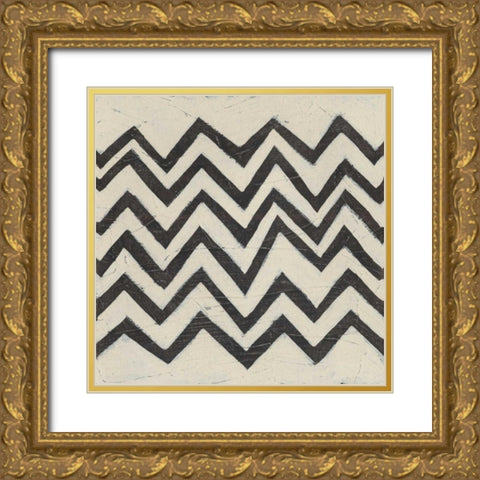 Tribal Patterns IX Gold Ornate Wood Framed Art Print with Double Matting by Vess, June Erica