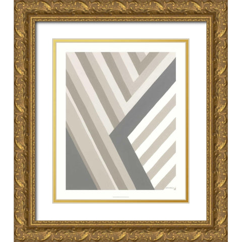 Neutral Rhythm I Gold Ornate Wood Framed Art Print with Double Matting by Lam, Venna