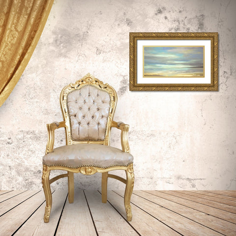 Golden Beach Gold Ornate Wood Framed Art Print with Double Matting by Finch, Sheila