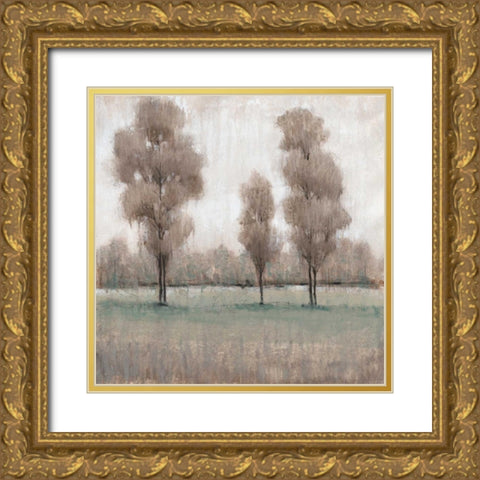 Shimmering Trees I Gold Ornate Wood Framed Art Print with Double Matting by OToole, Tim