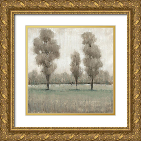 Shimmering Trees I Gold Ornate Wood Framed Art Print with Double Matting by OToole, Tim