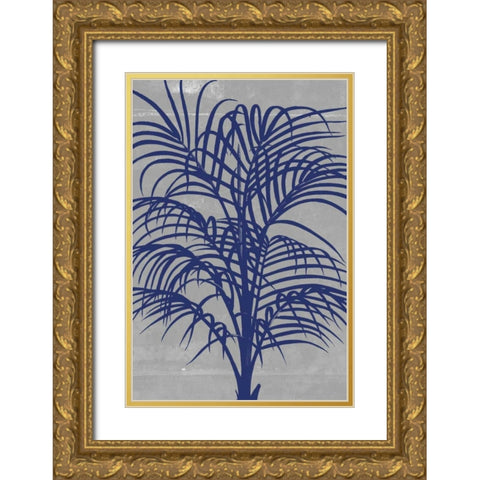 Chromatic Palms I Gold Ornate Wood Framed Art Print with Double Matting by Goldberger, Jennifer