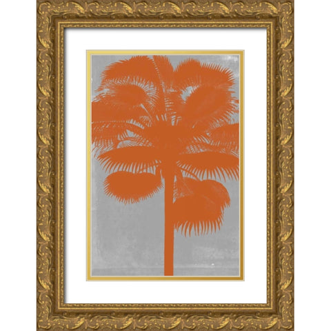 Chromatic Palms IV Gold Ornate Wood Framed Art Print with Double Matting by Goldberger, Jennifer