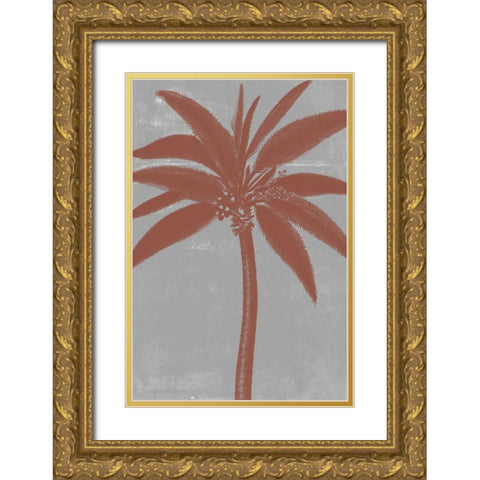 Chromatic Palms VII Gold Ornate Wood Framed Art Print with Double Matting by Goldberger, Jennifer