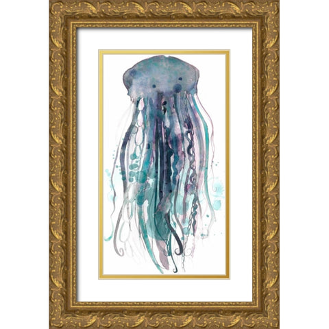 Tentacles III Gold Ornate Wood Framed Art Print with Double Matting by Popp, Grace
