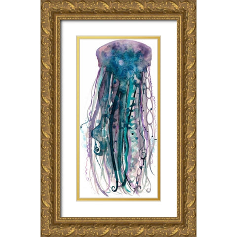 Tentacles IV Gold Ornate Wood Framed Art Print with Double Matting by Popp, Grace