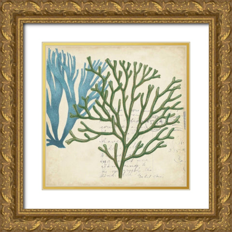 Seaweed Overlay I Gold Ornate Wood Framed Art Print with Double Matting by Studio W