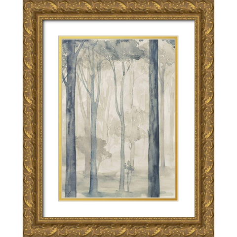 Whispering Woodland I Gold Ornate Wood Framed Art Print with Double Matting by Popp, Grace
