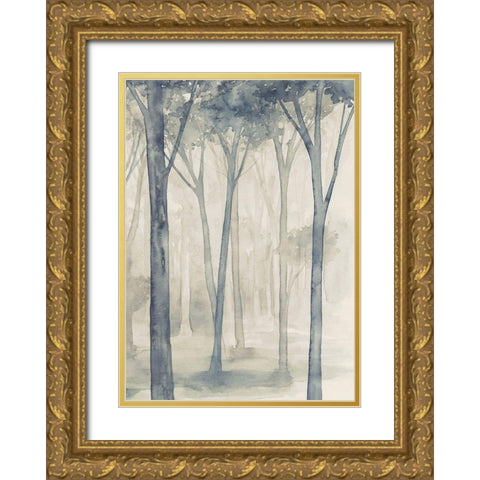 Whispering Woodland II Gold Ornate Wood Framed Art Print with Double Matting by Popp, Grace