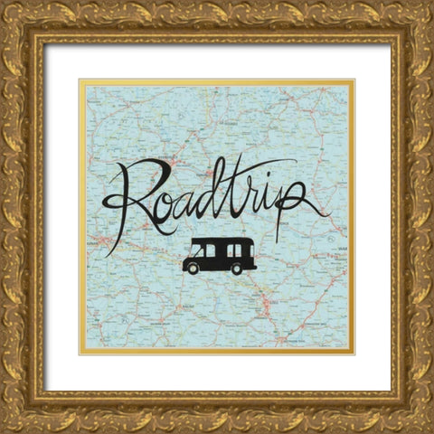 Road Trip II Gold Ornate Wood Framed Art Print with Double Matting by Popp, Grace