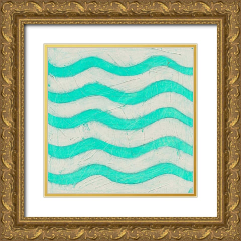 Spectrum Hieroglyph III Gold Ornate Wood Framed Art Print with Double Matting by Vess, June Erica
