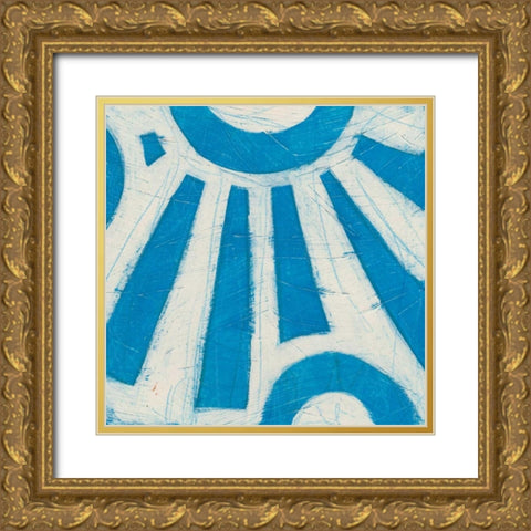 Spectrum Hieroglyph V Gold Ornate Wood Framed Art Print with Double Matting by Vess, June Erica