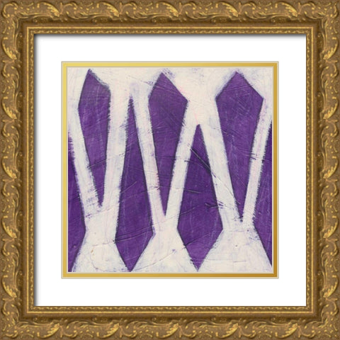 Spectrum Hieroglyph IX Gold Ornate Wood Framed Art Print with Double Matting by Vess, June Erica