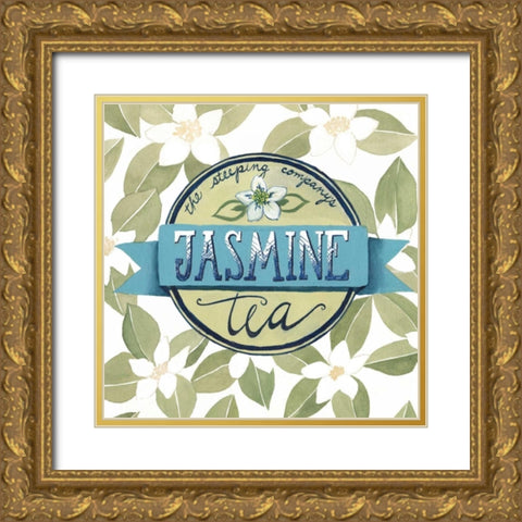 Tea Label I Gold Ornate Wood Framed Art Print with Double Matting by Popp, Grace