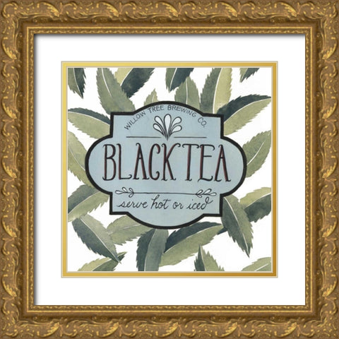 Tea Label II Gold Ornate Wood Framed Art Print with Double Matting by Popp, Grace