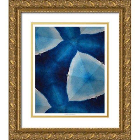 Custom Indigo Daydream VIII (MHF) Gold Ornate Wood Framed Art Print with Double Matting by Stramel, Renee W.