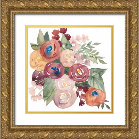 Pirouette Posy II Gold Ornate Wood Framed Art Print with Double Matting by Popp, Grace