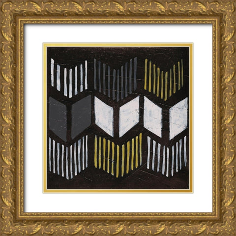 Algorithm III Gold Ornate Wood Framed Art Print with Double Matting by Vess, June Erica