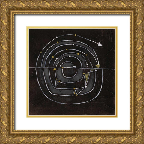 Algorithm IX Gold Ornate Wood Framed Art Print with Double Matting by Vess, June Erica