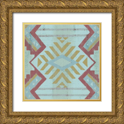 Taos III Gold Ornate Wood Framed Art Print with Double Matting by Studio W