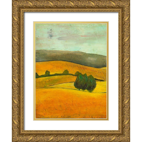 Pastel Hills III Gold Ornate Wood Framed Art Print with Double Matting by Altug, Mehmet