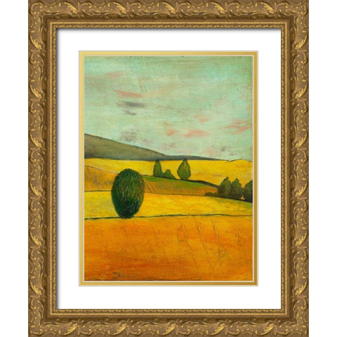 Pastel Hills IV Gold Ornate Wood Framed Art Print with Double Matting by Altug, Mehmet