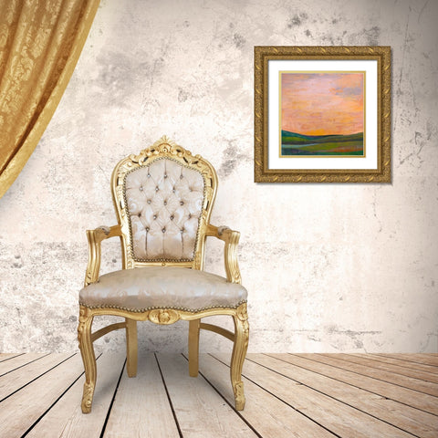 Vivid Layered Landscape I Gold Ornate Wood Framed Art Print with Double Matting by Altug, Mehmet