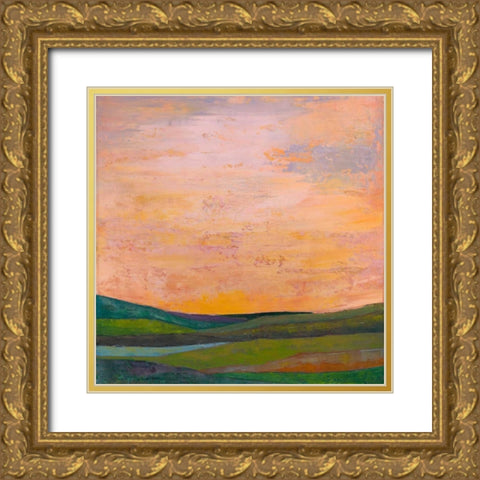 Vivid Layered Landscape I Gold Ornate Wood Framed Art Print with Double Matting by Altug, Mehmet