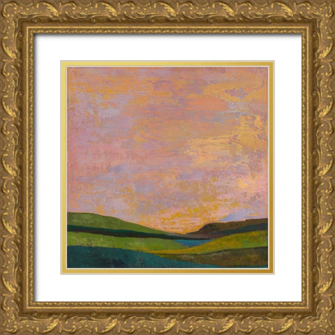 Vivid Layered Landscape II Gold Ornate Wood Framed Art Print with Double Matting by Altug, Mehmet