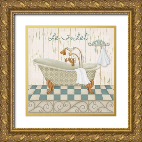 Bain Bleu I Gold Ornate Wood Framed Art Print with Double Matting by Ditzian, Sue