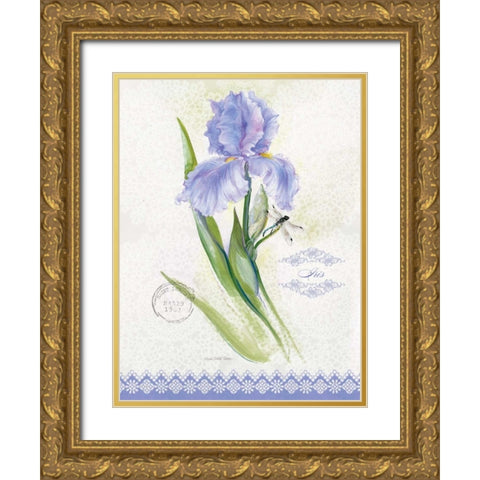 Flower Study on Lace VII Gold Ornate Wood Framed Art Print with Double Matting by Della-Piana, Elissa