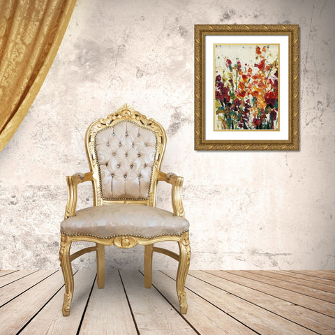 Wildflowers Blooming II Gold Ornate Wood Framed Art Print with Double Matting by OToole, Tim