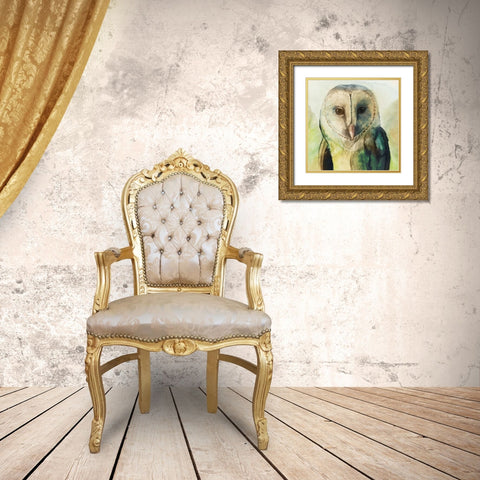 Harlequin Hibou I Gold Ornate Wood Framed Art Print with Double Matting by Popp, Grace