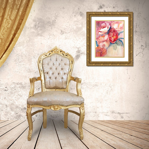 Cerise Tide I Gold Ornate Wood Framed Art Print with Double Matting by Popp, Grace