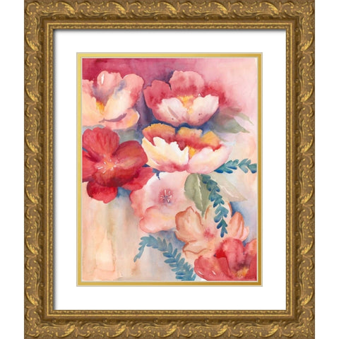 Cerise Tide II Gold Ornate Wood Framed Art Print with Double Matting by Popp, Grace