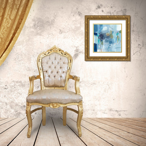 Waiting in Line Gold Ornate Wood Framed Art Print with Double Matting by Long, Christina