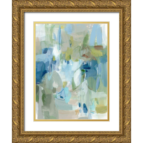 Lakeside Gold Ornate Wood Framed Art Print with Double Matting by Long, Christina