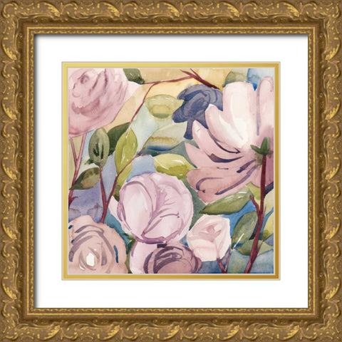 Lumiere Rosier I Gold Ornate Wood Framed Art Print with Double Matting by Popp, Grace