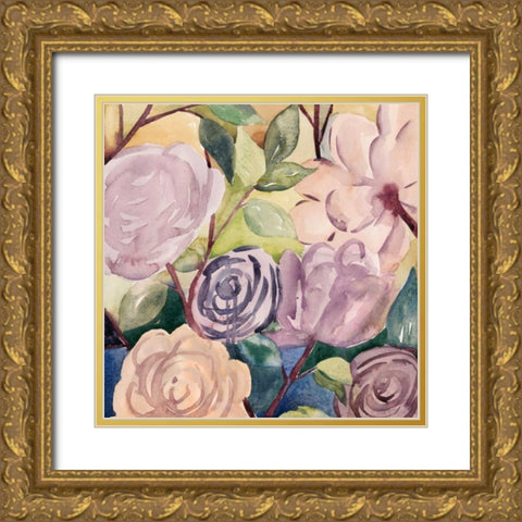Lumiere Rosier II Gold Ornate Wood Framed Art Print with Double Matting by Popp, Grace